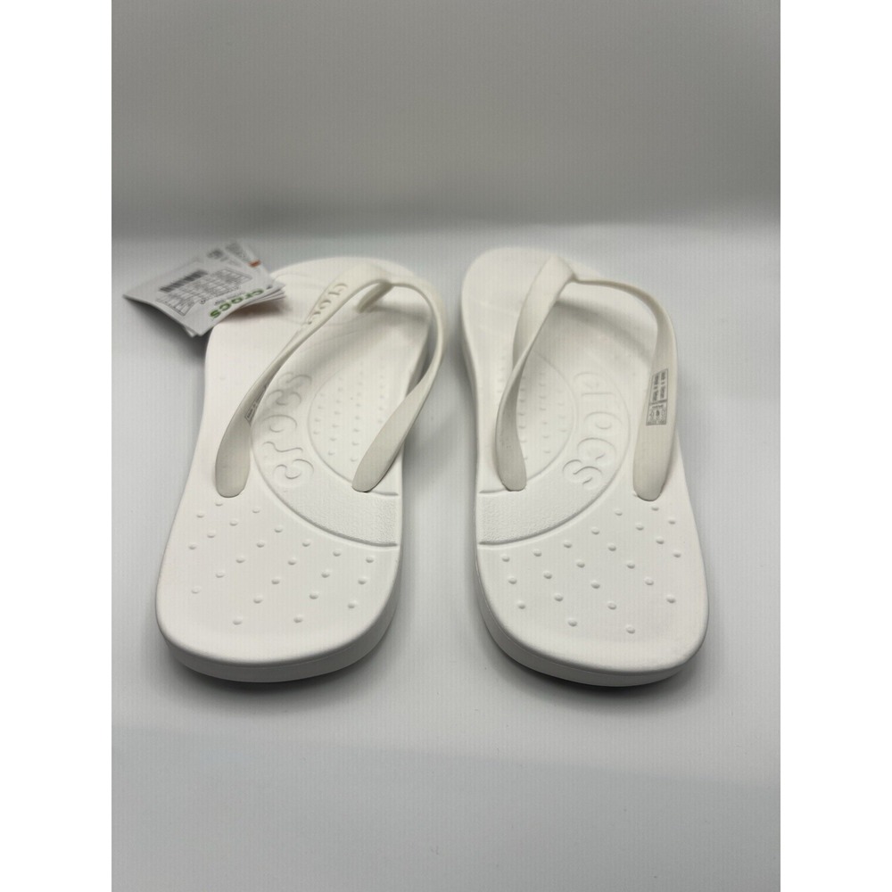 Crocs Adult Flip Flop Summer Sandals White Men 4 Women 6 - Picture 5 of 7
